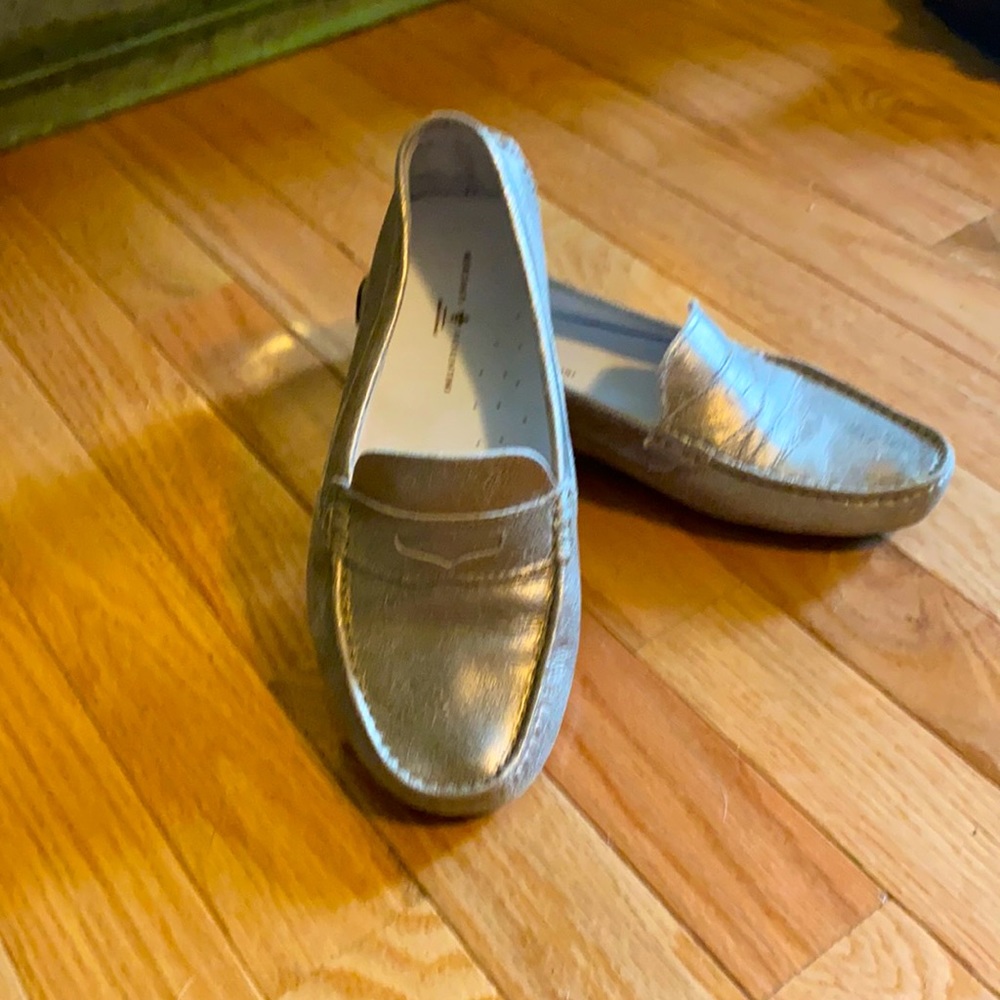 Metallic Driving moccasins